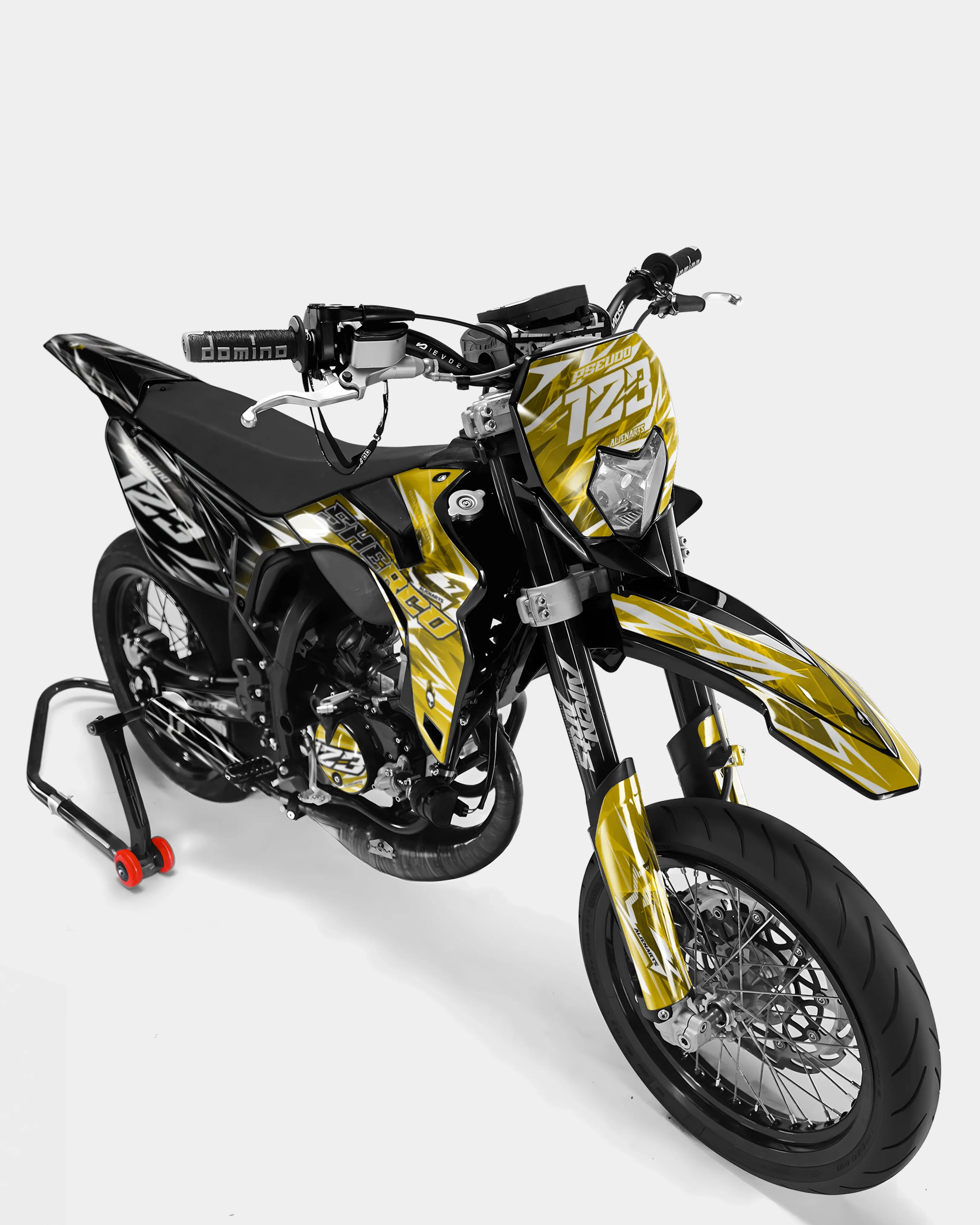 PLUME - Kit deco SHERCO 50cc - Jaune foncé