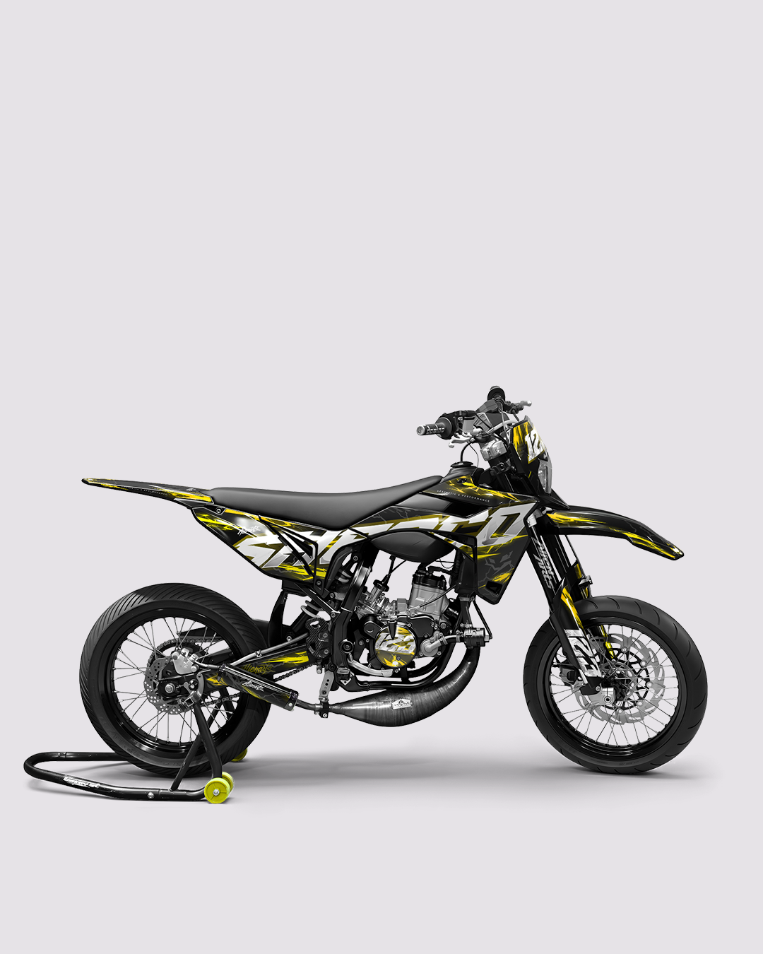 STORMX - Kit deco SHERCO 50cc - Jaune — vue de côté