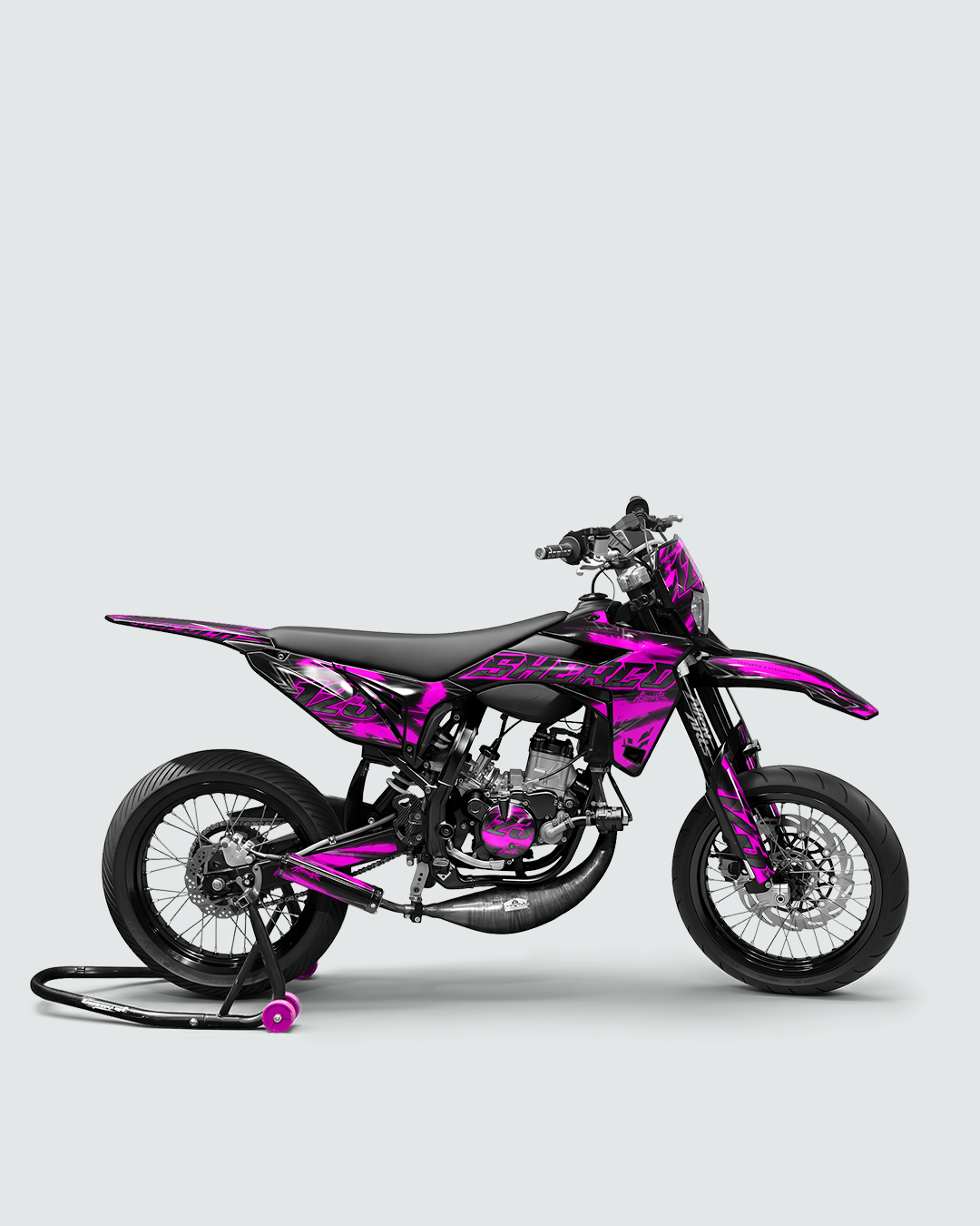 RAZOR - Kit deco SHERCO 50cc - Rose — vue de côté