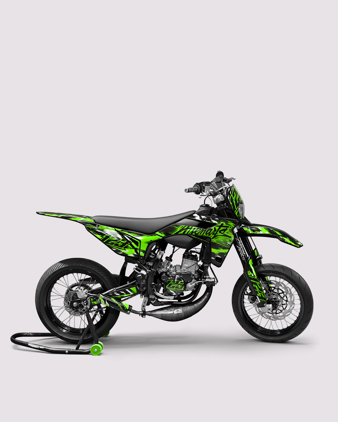 ROGUE - Kit deco SHERCO 50cc - Vert — vue de côté