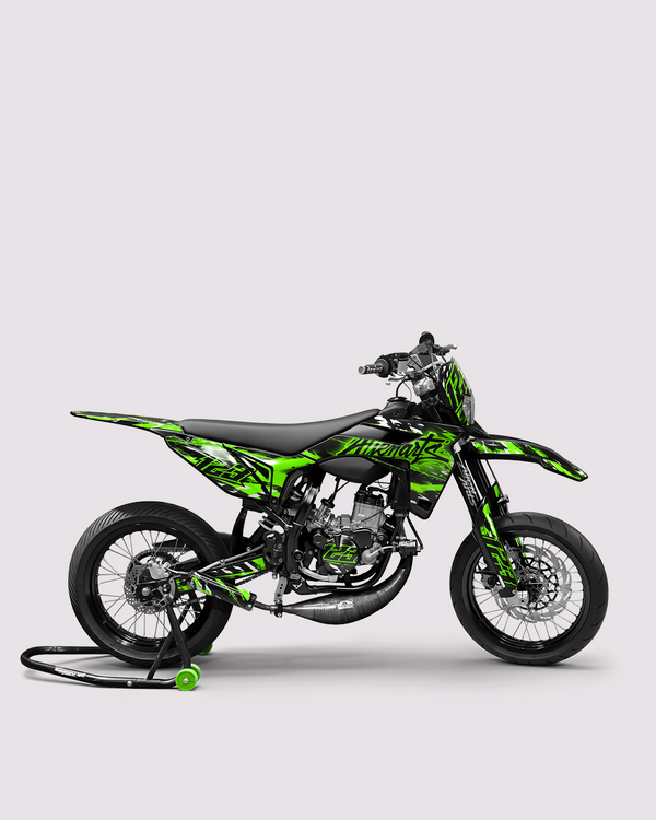 ROGUE - Kit deco SHERCO 50cc - Vert — vue de côté