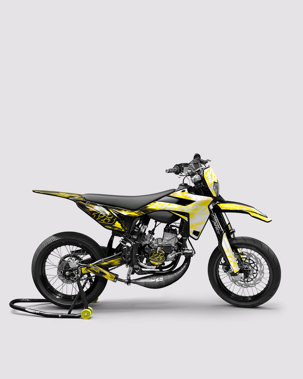 RUSH - Kit deco SHERCO 50cc - Jaune — vue de côté