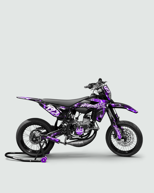PLASMA - Kit deco SHERCO 50cc - Violet — vue de côté