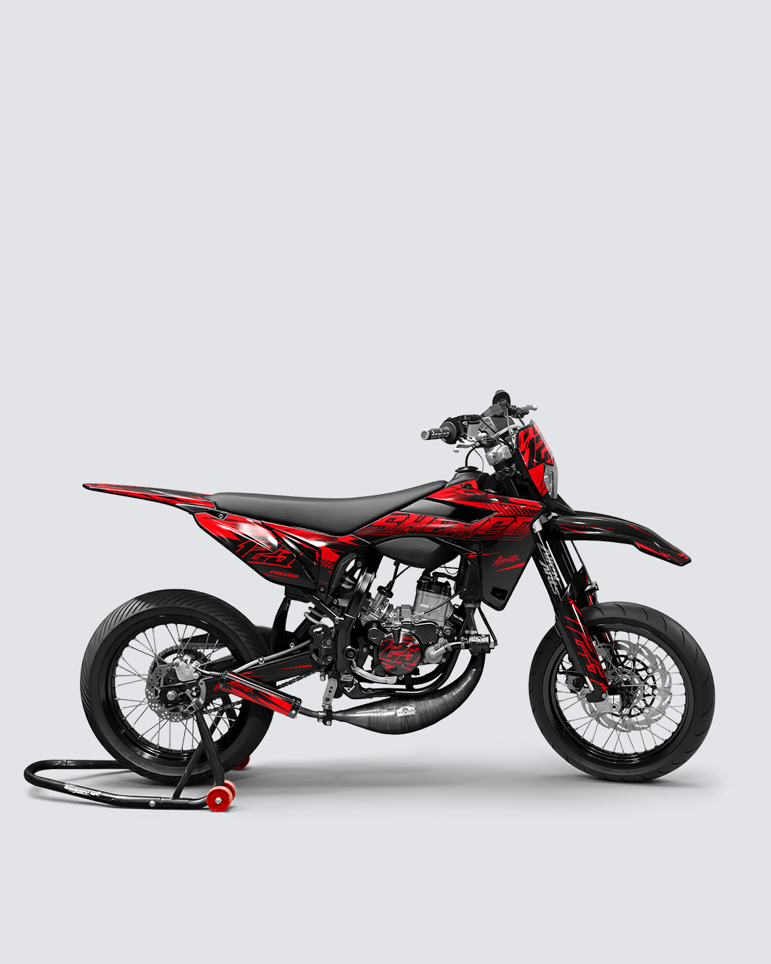 REAPER - Kit deco SHERCO 50cc - Rouge — vue de côté