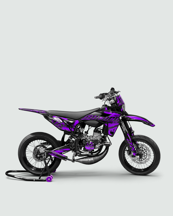 RAZOR - Kit deco SHERCO 50cc - Violet — vue de côté
