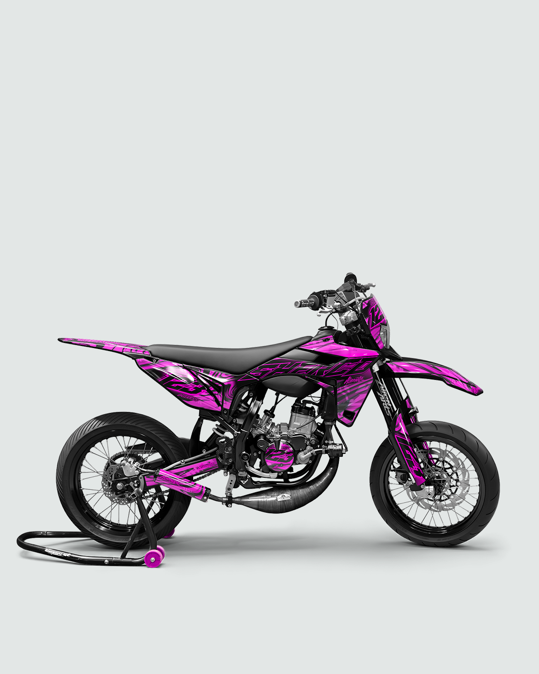VORTEX - Kit deco SHERCO 50cc - Rose — vue de côté