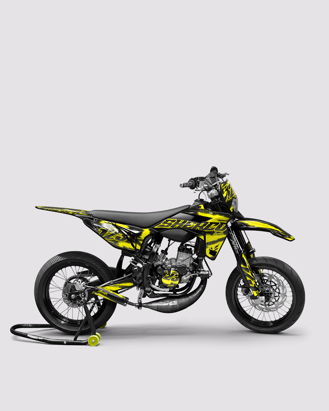 RAZOR - Kit deco SHERCO 50cc - Jaune — vue de côté