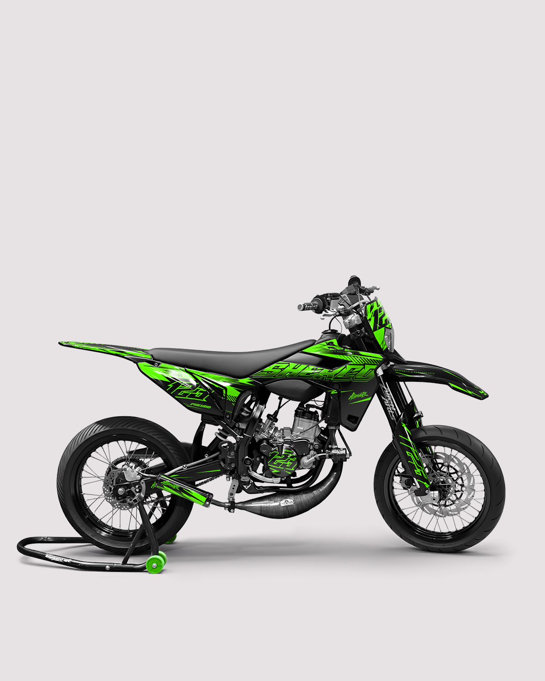REAPER - Kit deco SHERCO 50cc - Vert — vue de côté