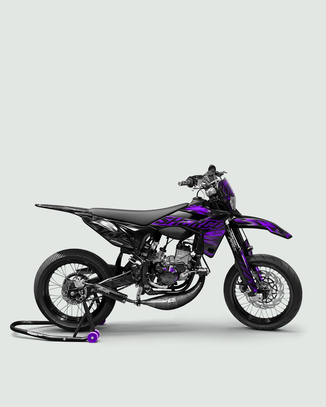 NEMESIS - Kit deco SHERCO 50cc - Violet — vue de côté