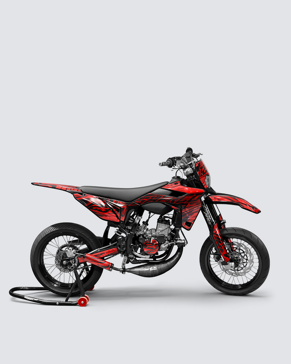 VORTEX - Kit deco SHERCO 50cc - Rouge — vue de côté