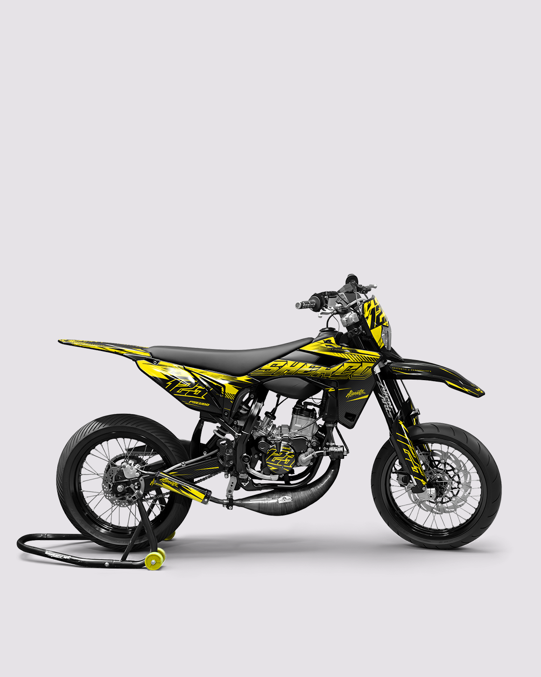 REAPER - Kit deco SHERCO 50cc - Jaune — vue de côté