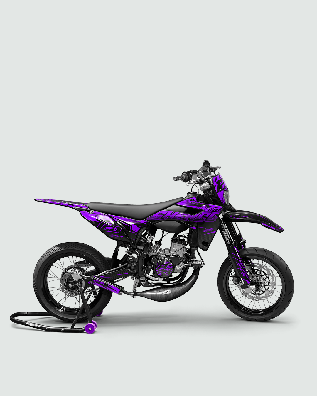 REAPER - Kit deco SHERCO 50cc - Violet — vue de côté