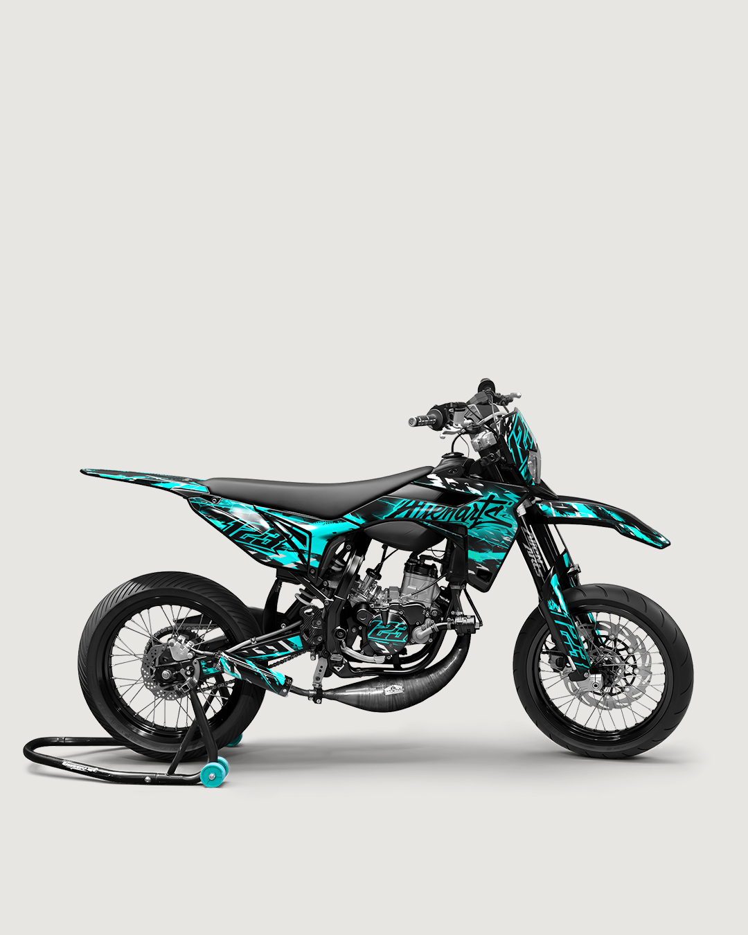 ROGUE - Kit deco SHERCO 50cc - Turquoise — vue de côté