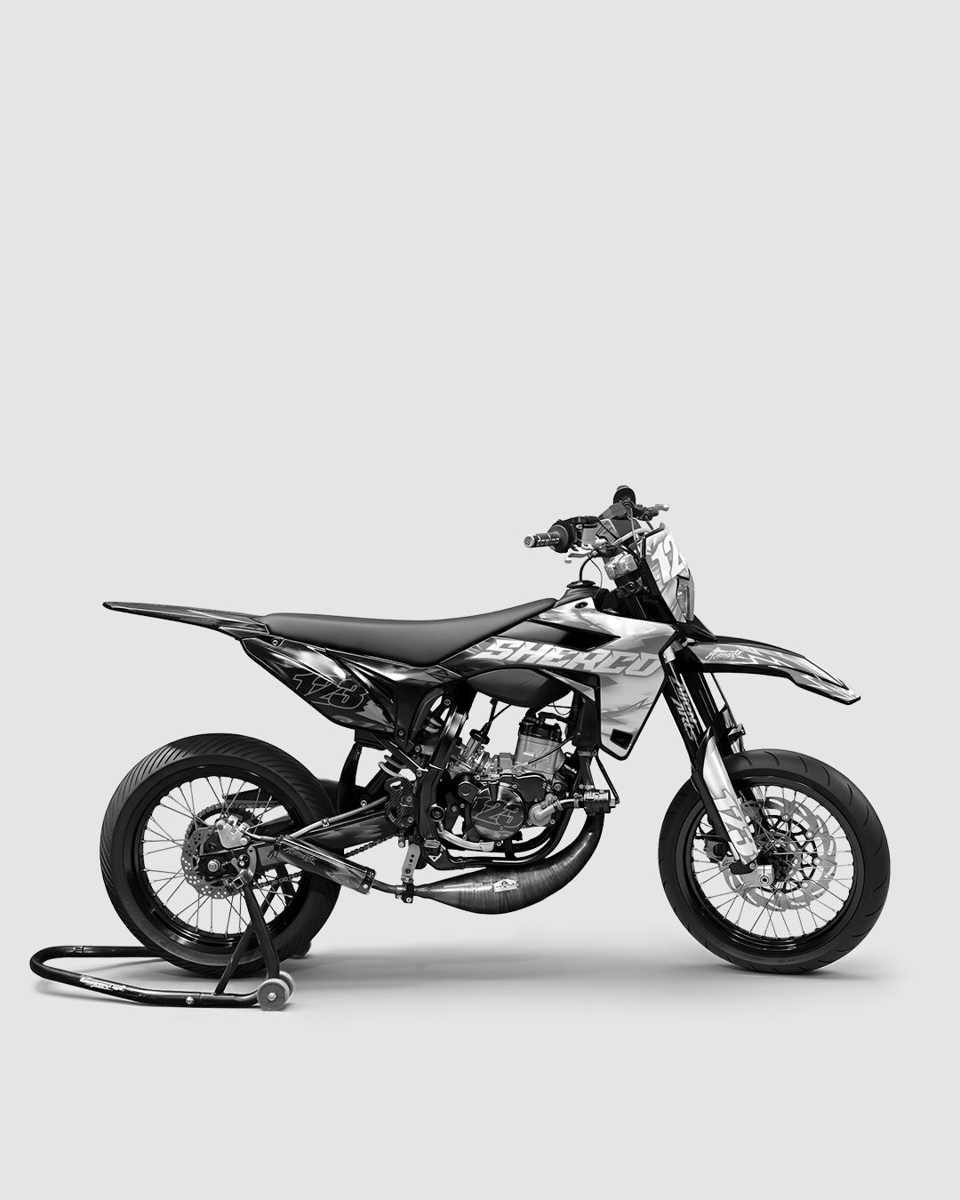 RUSH - Kit deco SHERCO 50cc - Blanc — vue de côté