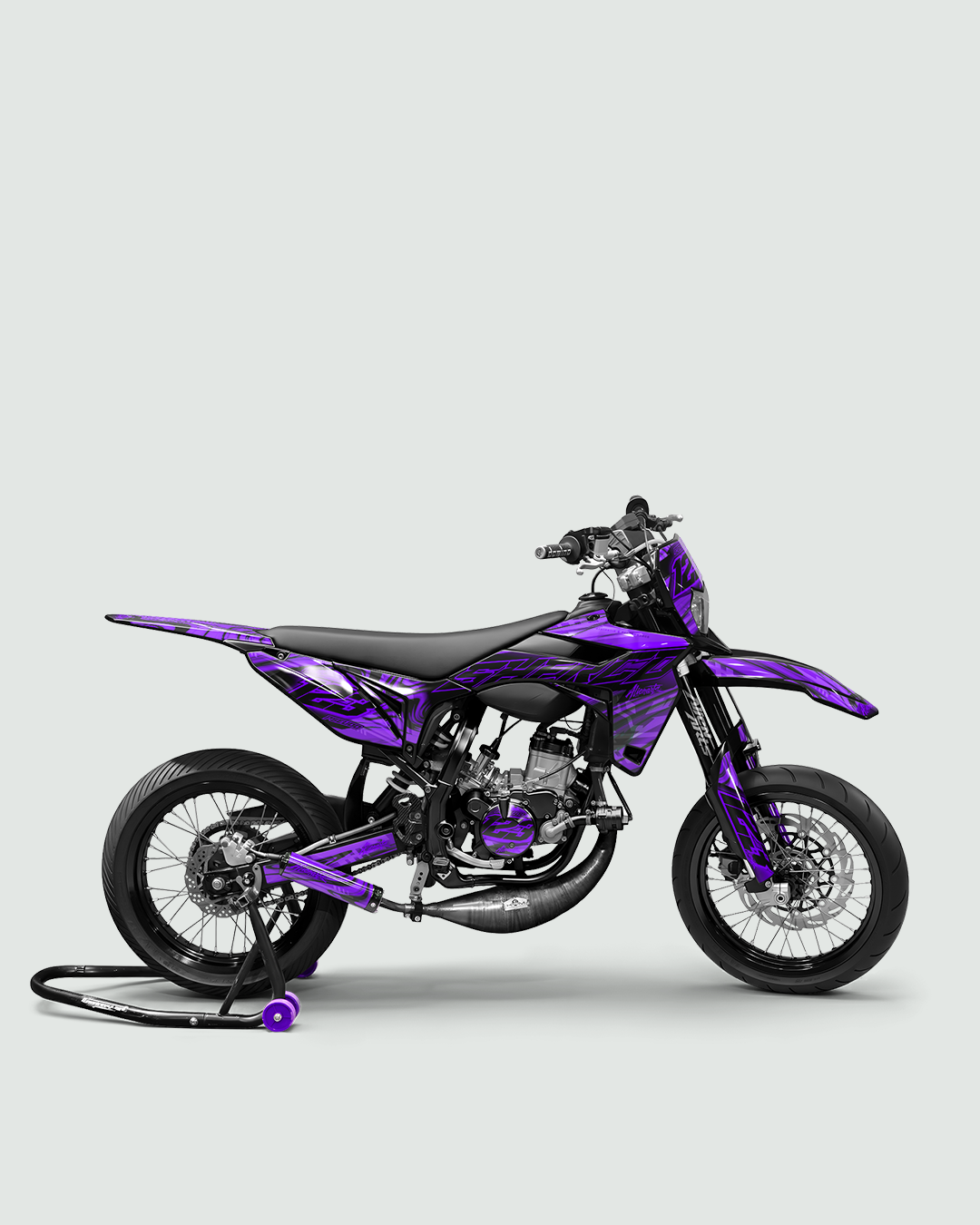 VORTEX - Kit deco SHERCO 50cc - Violet — vue de côté
