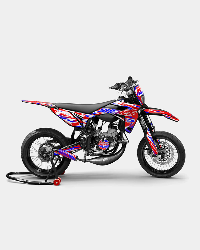 FABLE - Kit deco SHERCO 50cc - Rouge Bleu