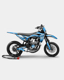 LUNIOR- Kit deco SHERCO 50cc - Bleu