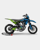 PAENO - Kit deco SHERCO 50cc - Bleu Vert