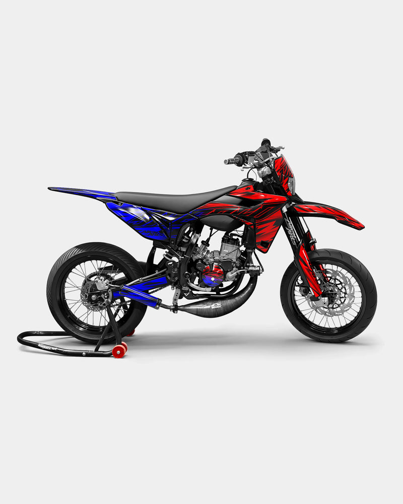 PAENO - Kit deco SHERCO 50cc - Rouge Bleu