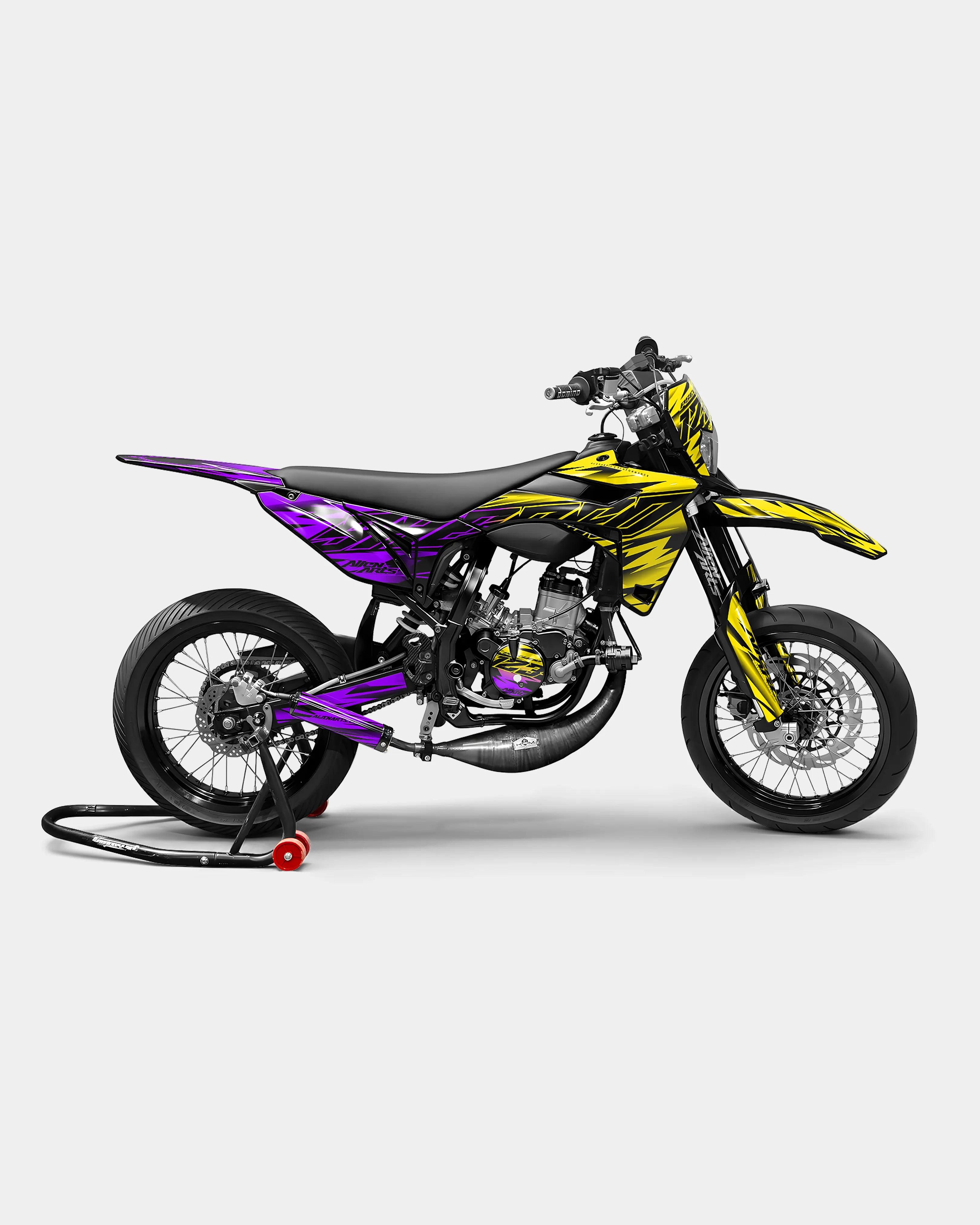 PAENO - Dekorationsset SHERCO 50cc - Gelb Violett