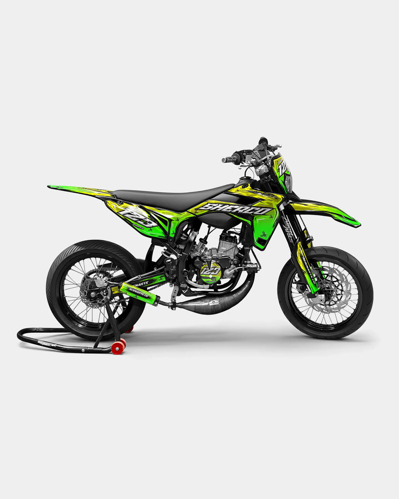 PAVO - Kit deco SHERCO 50cc - Jaune Vert