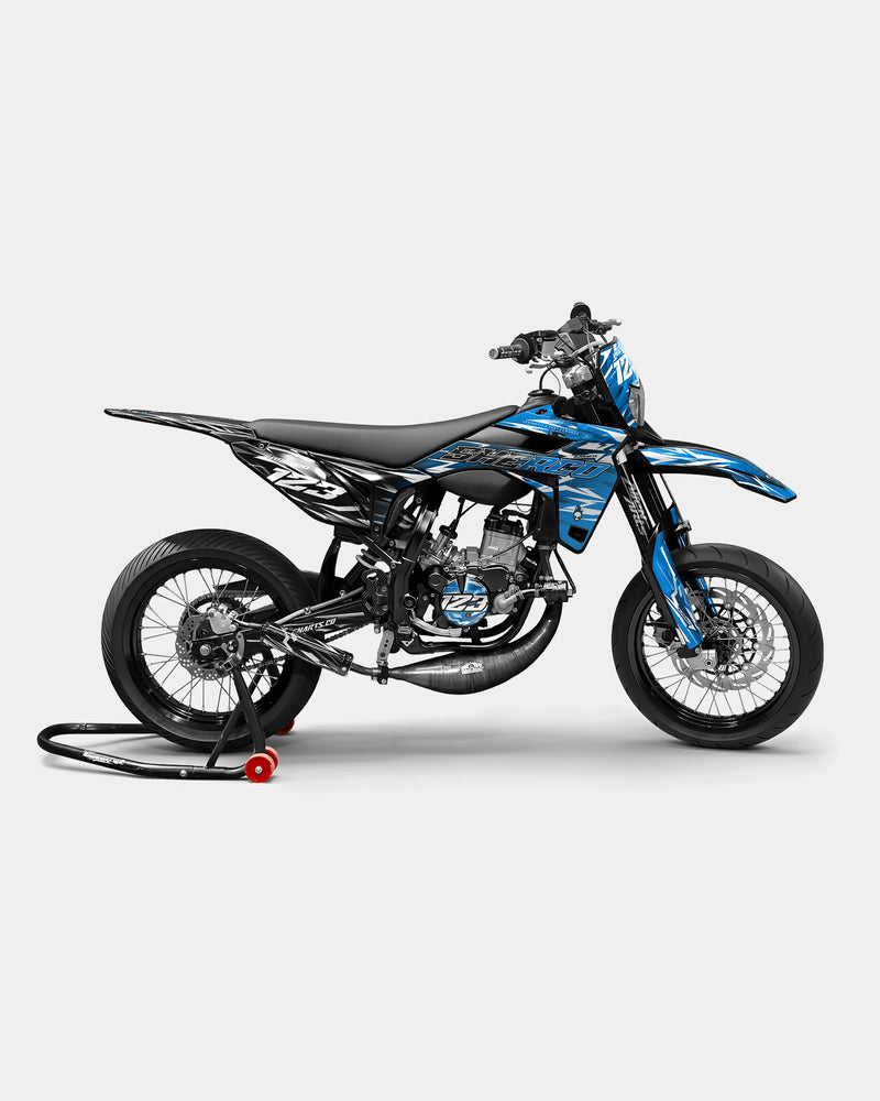 PLUME - Kit deco SHERCO 50cc - Bleu