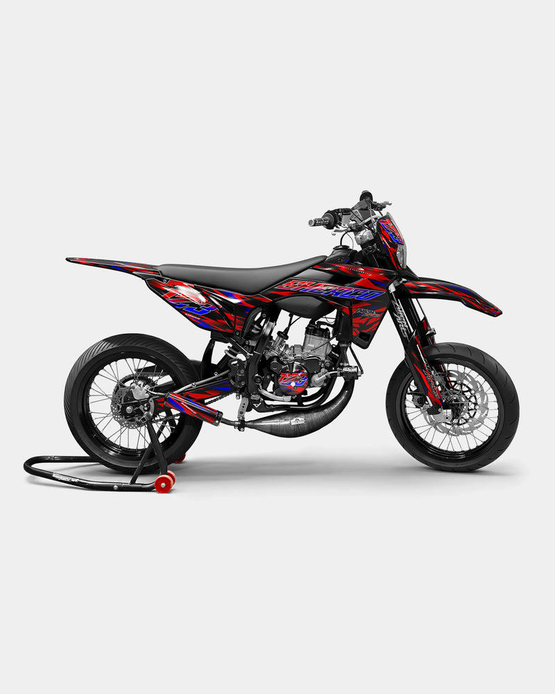 VITRA - Kit deco SHERCO 50cc - Rouge Bleu