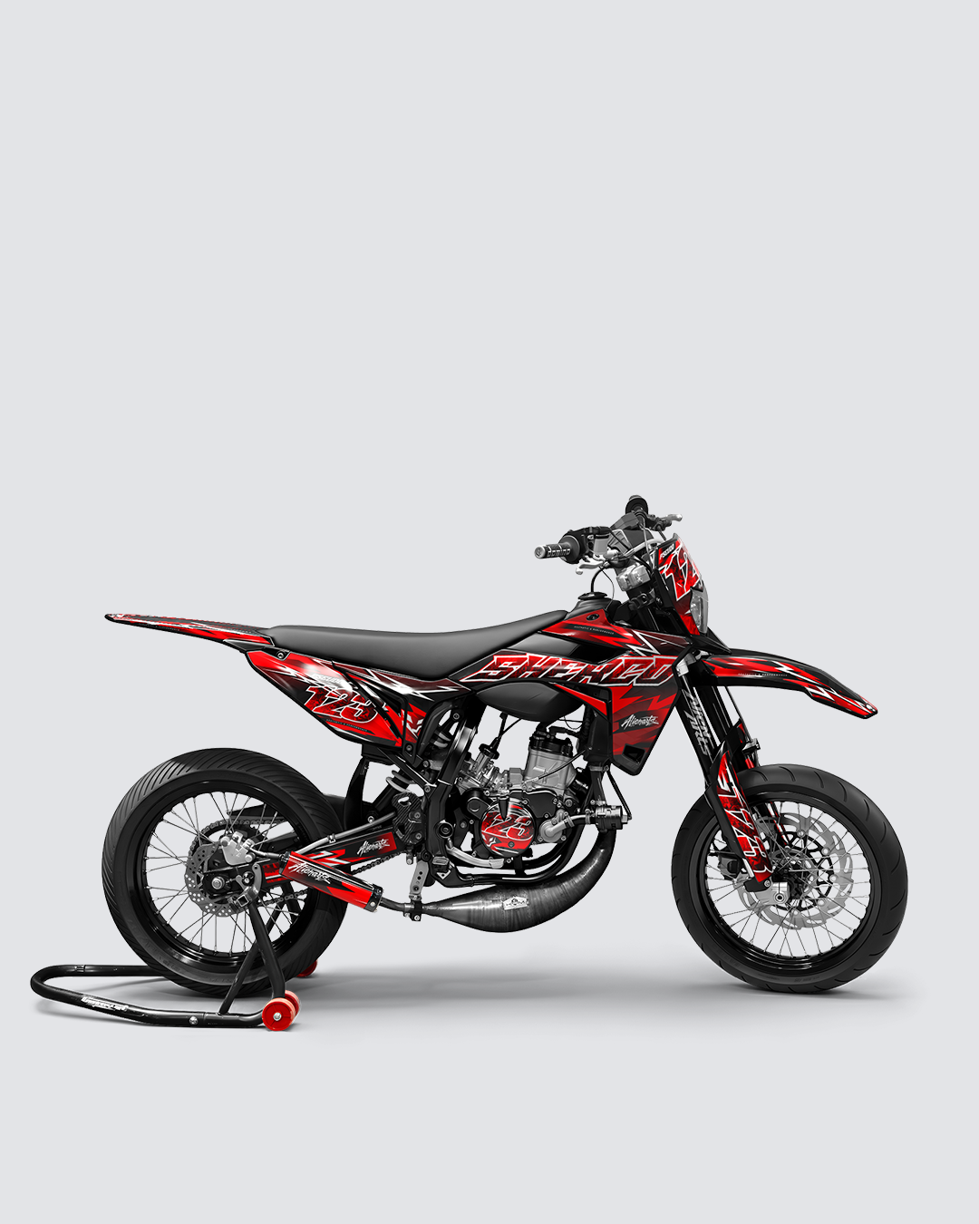 RAMPAGE - Kit deco SHERCO 50cc - Rouge — vue de côté