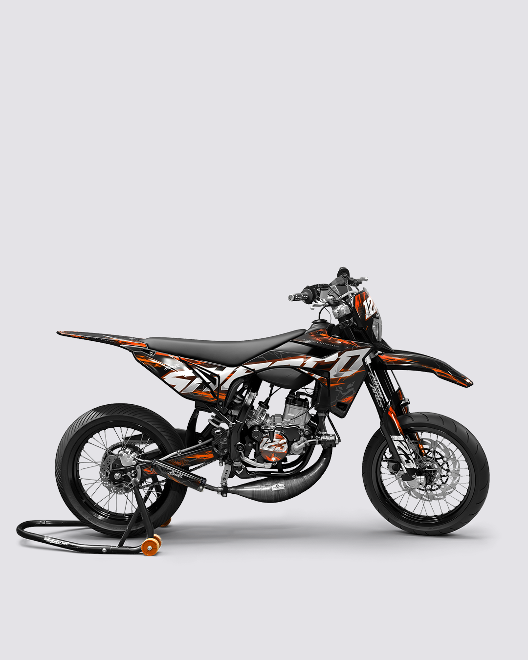 STORMX - Kit deco SHERCO 50cc - Orange — vue de côté