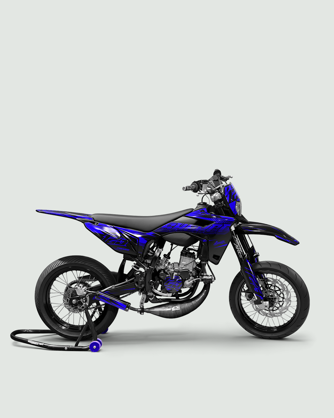 REAPER - Kit deco SHERCO 50cc - Bleu — vue de côté