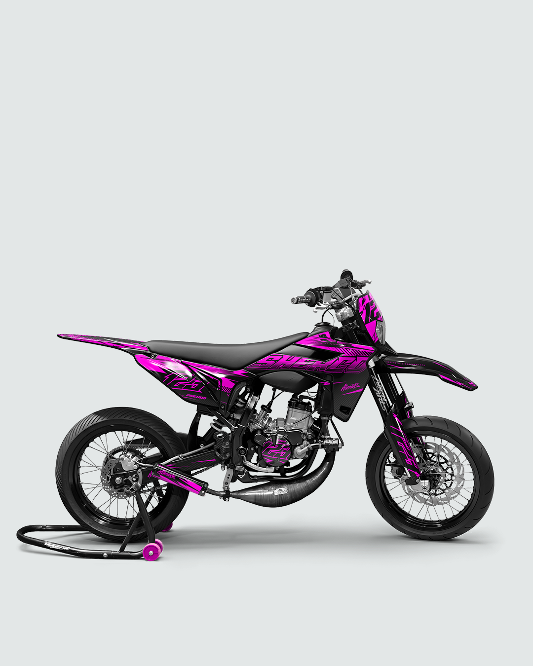 REAPER - Kit deco SHERCO 50cc - Rose — vue de côté