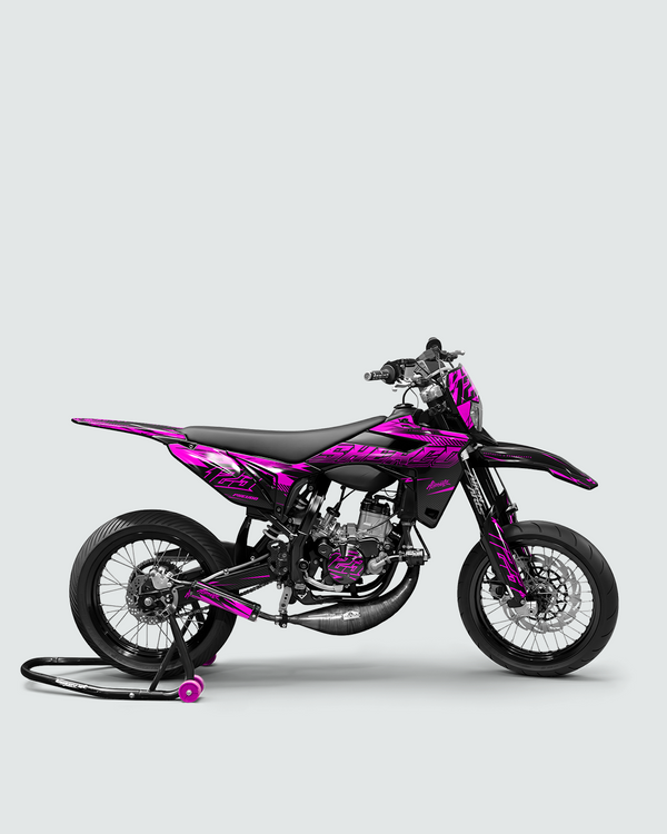 REAPER - Kit deco SHERCO 50cc - Rose — vue de côté