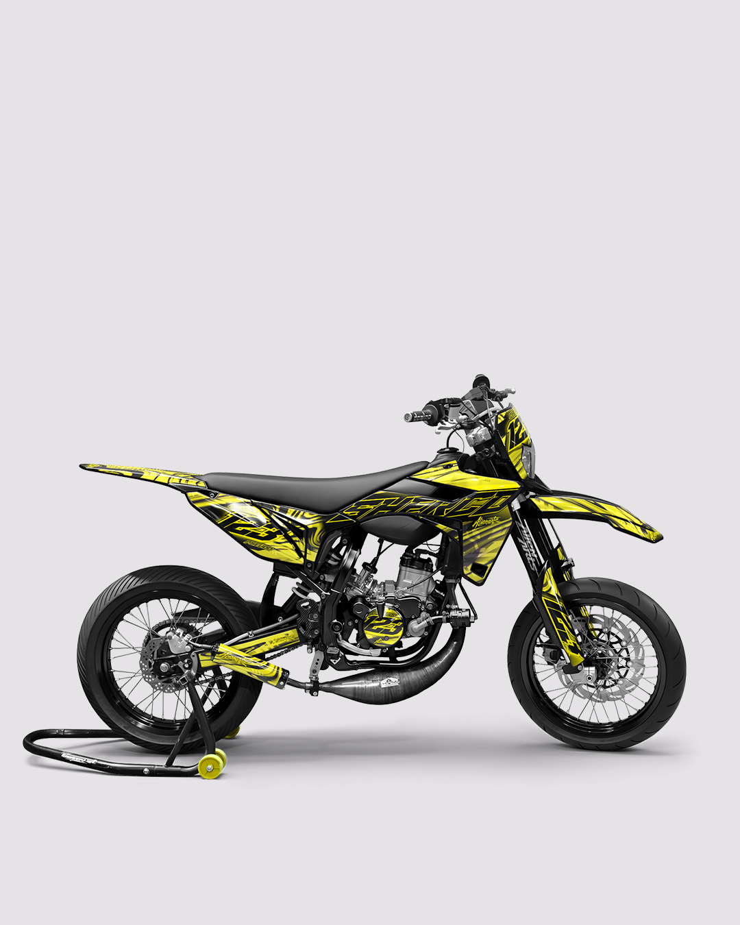 VORTEX - Kit deco SHERCO 50cc - Jaune — vue de côté