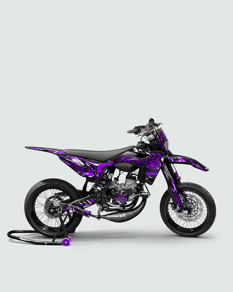 ROGUE - Kit deco SHERCO 50cc - Violet — vue de côté
