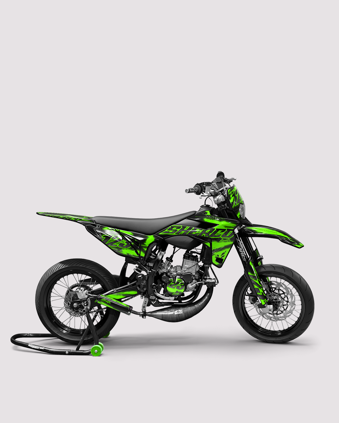 RAZOR - Kit deco SHERCO 50cc - Vert — vue de côté