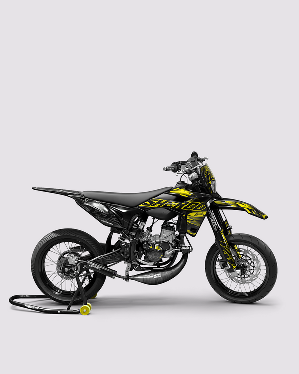 NEMESIS - Kit deco SHERCO 50cc - Jaune — vue de côté