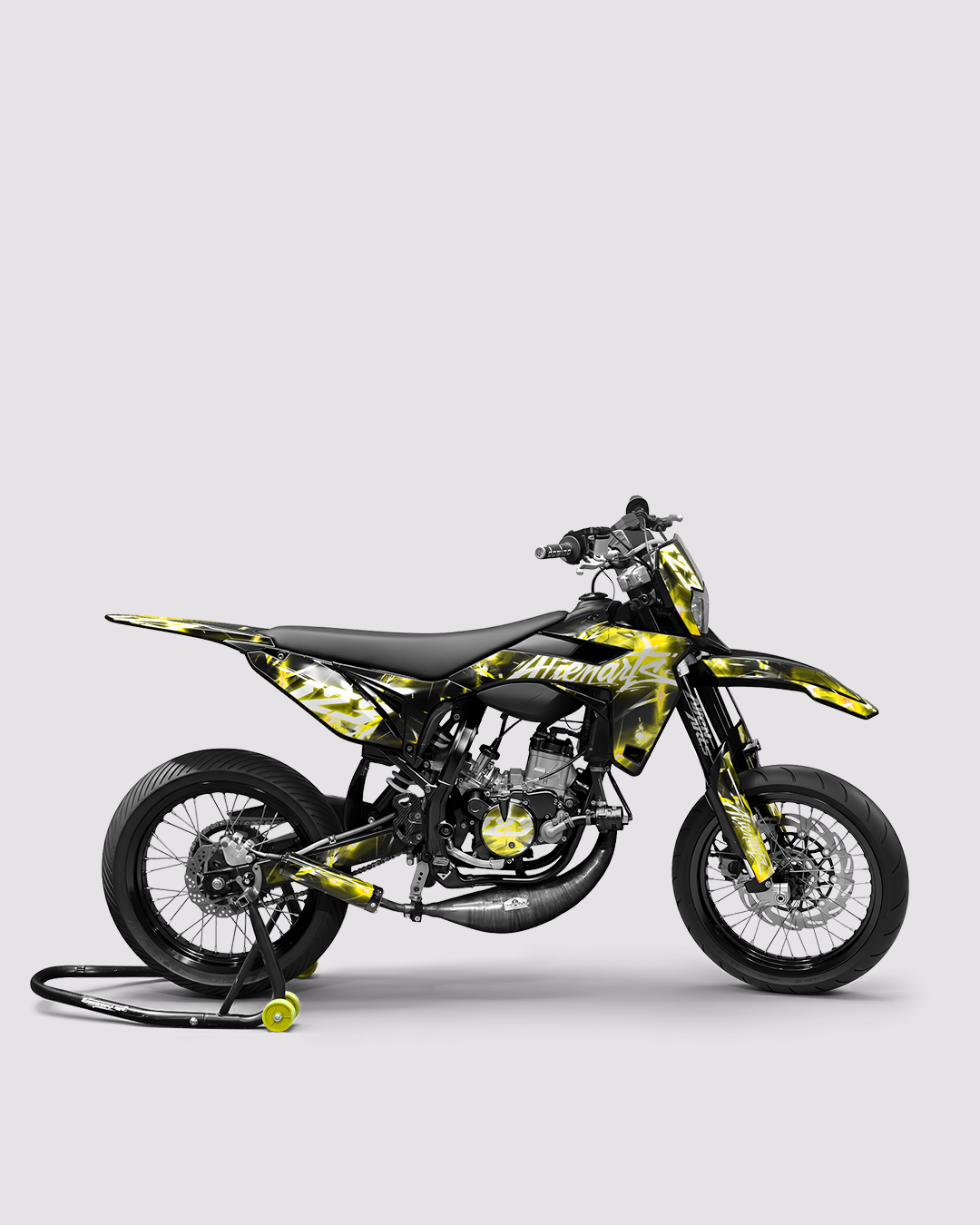PLASMA - Kit deco SHERCO 50cc - Jaune — vue de côté