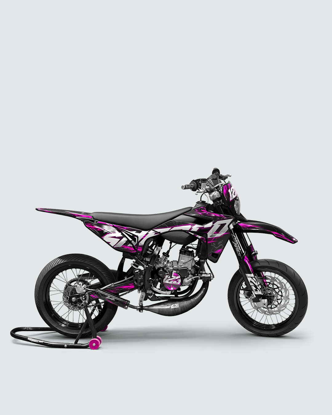 STORMX - Kit deco SHERCO 50cc - Rose — vue de côté