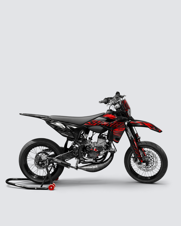 NEMESIS - Kit deco SHERCO 50cc - Rouge — vue de côté