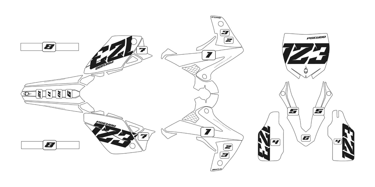 Exemple de placement des sponsors sur le kit