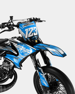 AUROPE - Kit deco YAMAHA DT 50cc - Bleu — vue 2