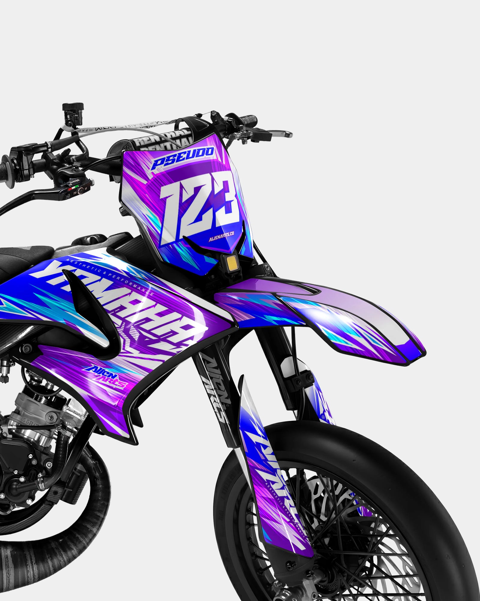 AUROPE - Kit decorativo YAMAHA DT 50cc - Blu Rosa