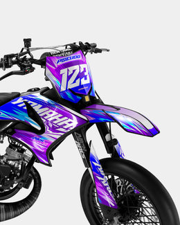 AUROPE - Kit deco YAMAHA DT 50cc - Bleu Rose — vue 2