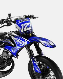 AUROPE - Kit deco YAMAHA DT 50cc - Bleu foncé — vue 2