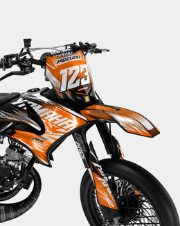 AUROPE - Kit deco YAMAHA DT 50cc - Orange — vue 2