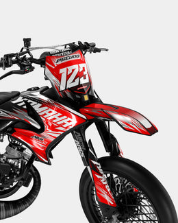 AUROPE - Kit deco YAMAHA DT 50cc - Rouge — vue 2