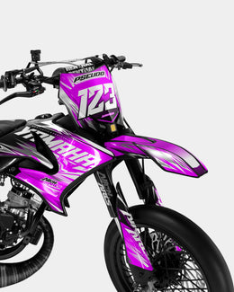 AUROPE - Kit deco YAMAHA DT 50cc - Rose — vue 2