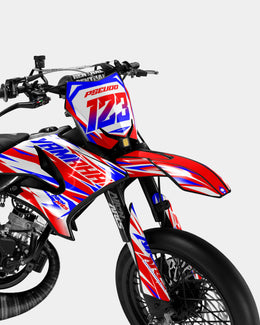FABLE - Kit deco YAMAHA DT 50cc - Rouge Bleu — vue 2