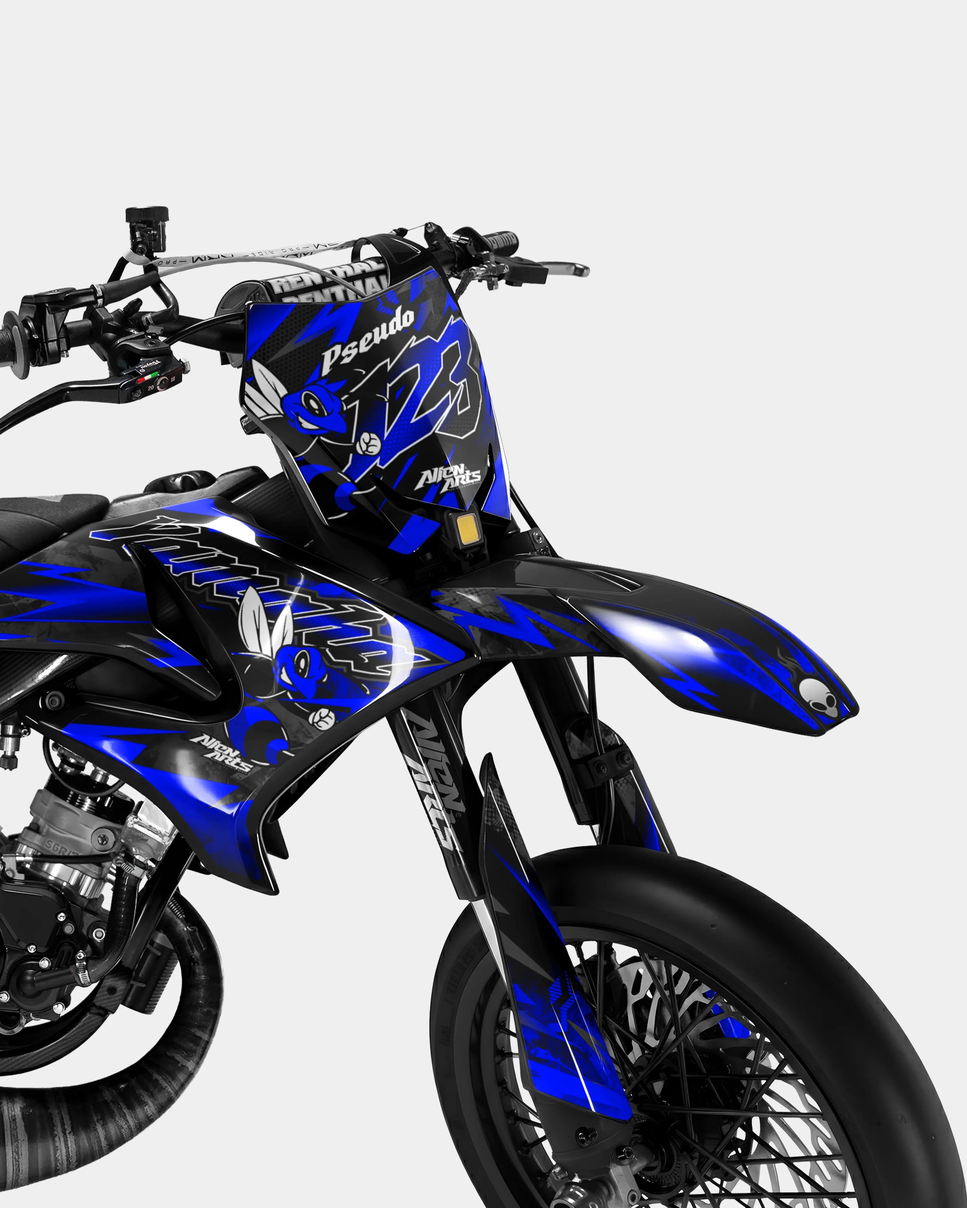 LISSE - Kit deco YAMAHA DT 50cc - Bleu foncé