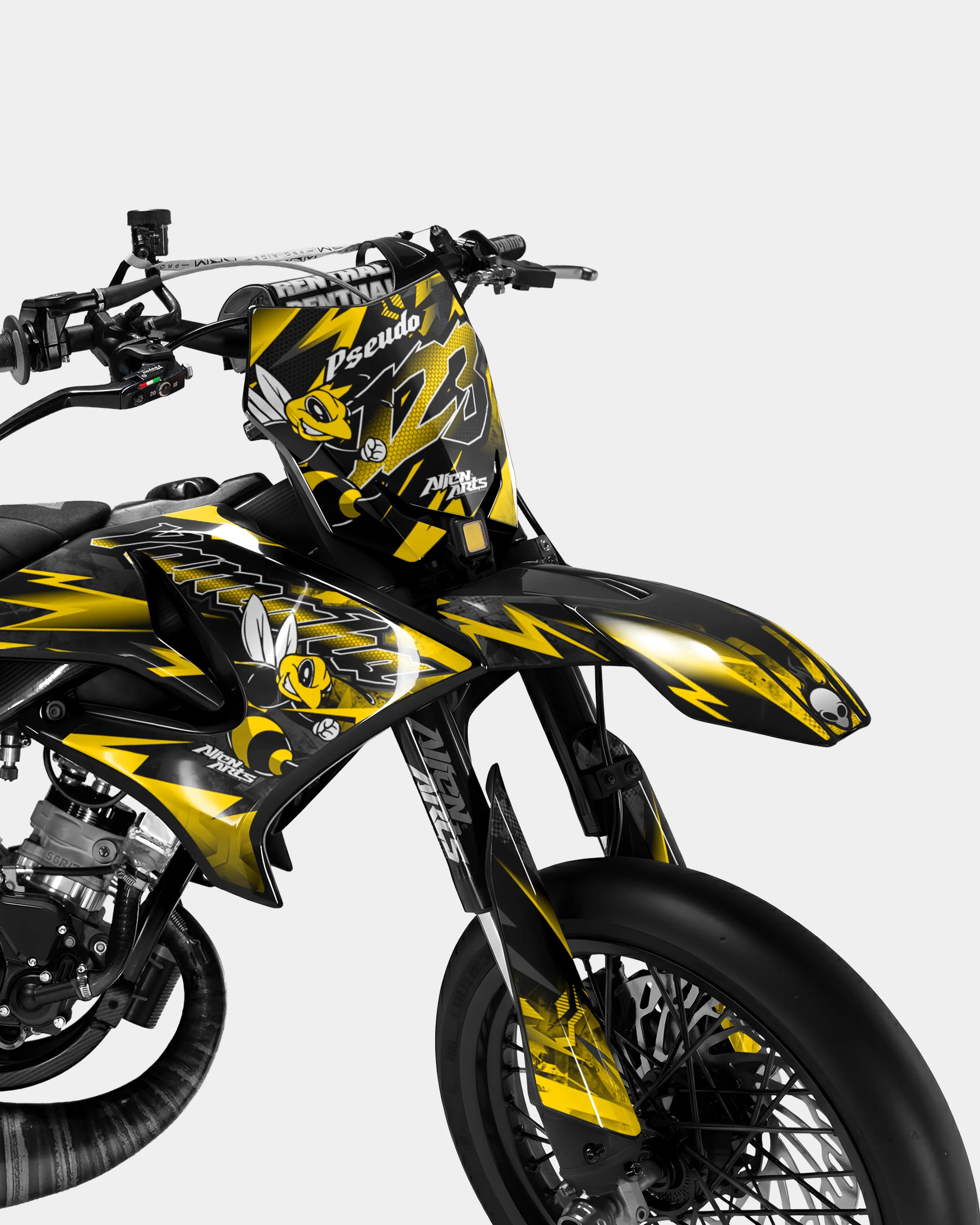 LISSE - Kit deco YAMAHA DT 50cc - Jaune foncé